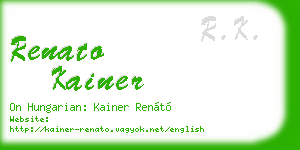 renato kainer business card