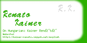 renato kainer business card
